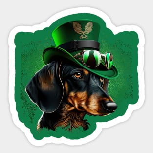 Dachshund St. Patrick's Day Sticker